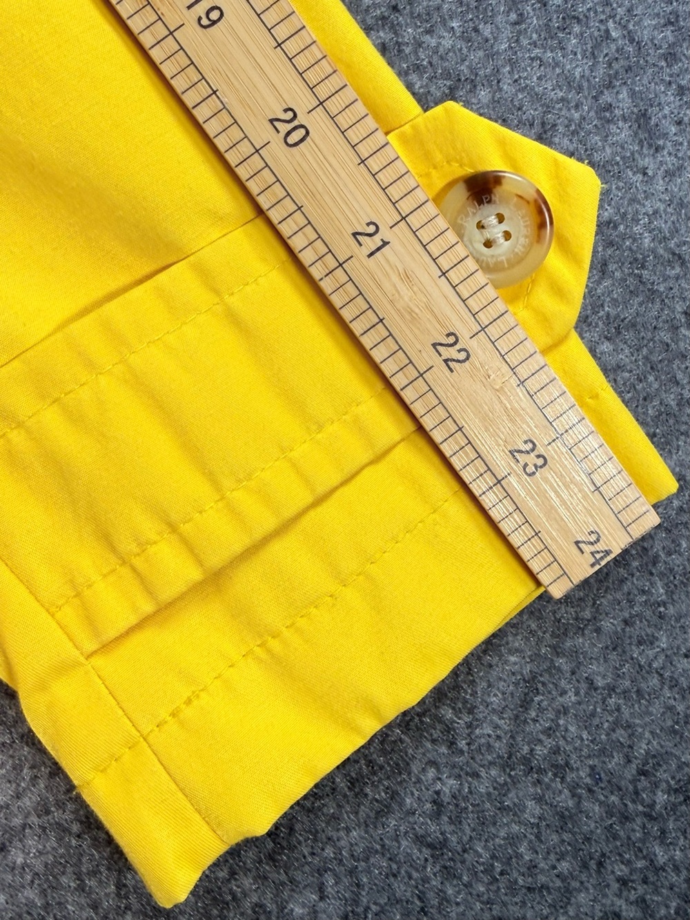 Lauren Ralph Lauren Yellow Trench Coat Jacket Size Small Cotton Blend l Raincoat - Picture 12 of 13